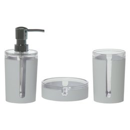 HVID/TRANSPARENT AKRYL BADEVÆRELSESDISPENSER _°8,5X17,5CM LL87081