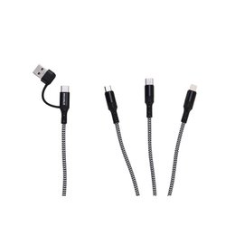 Cable 3 en 1 con conectores para Iphone y Smartphone