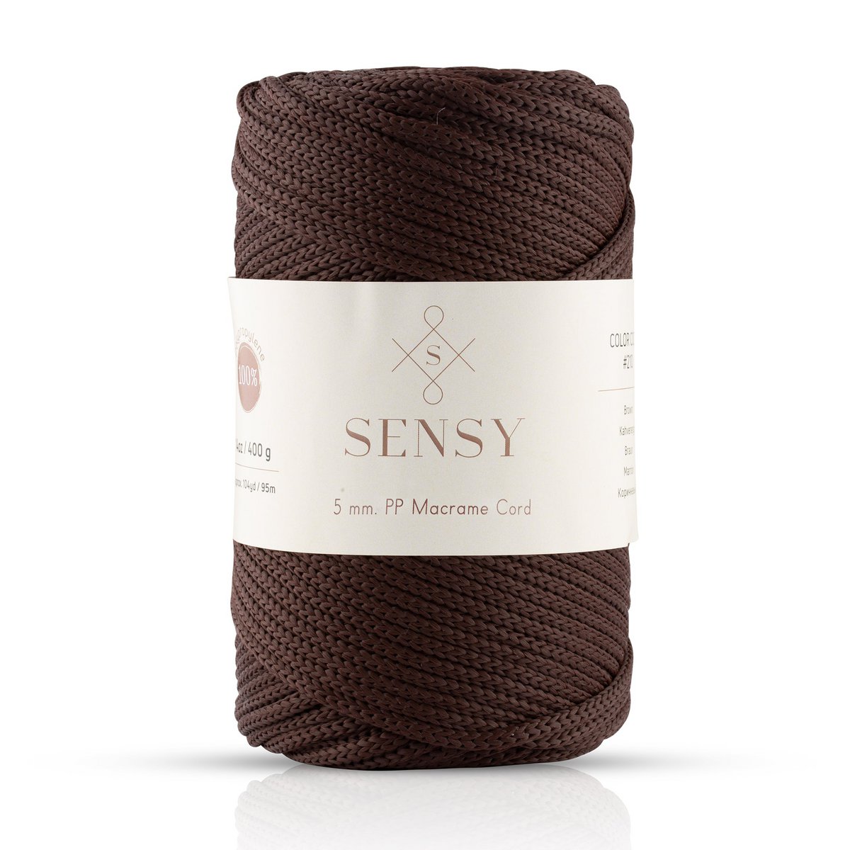 Cordoncino macramè Sensy Premium da 5 mm - 104 iarde, 100% poliestere