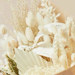 Dried Flowers Field Bouquet - Exclusive White - Wedding Favorite