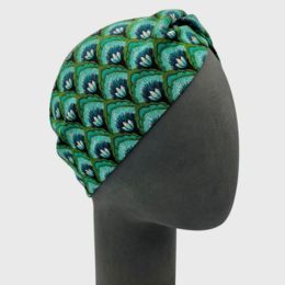 Twist Headband - Art Deco Shell, Ponte Jersey
