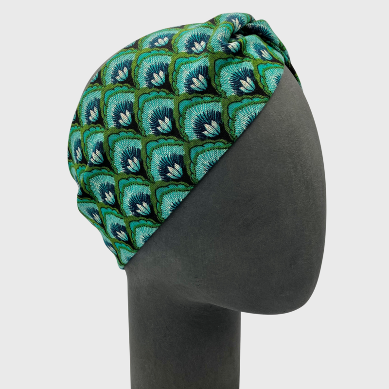 Twist Headband - Art Deco Shell, Ponte Jersey