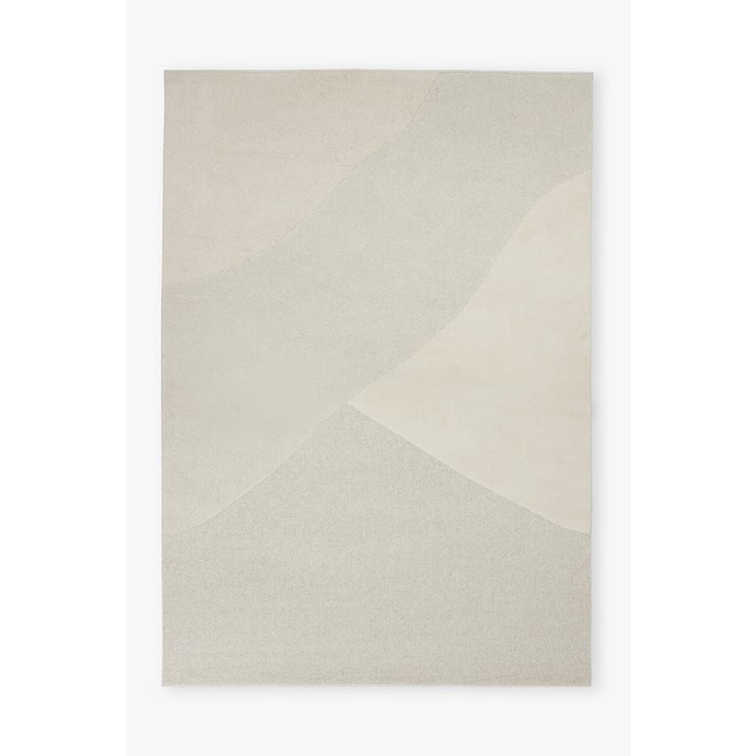 100% wool rug Rose 200x290 cm beige tone on tone