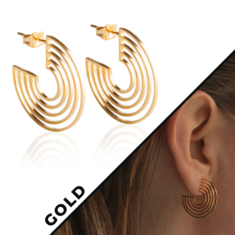 Minimalistiske "Rainbow" Hoop Øreringe • 23 mm • Hypoallergeniske og vandafvisende