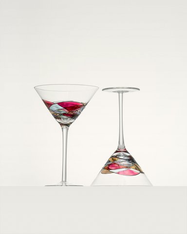 Martini Glasses Red