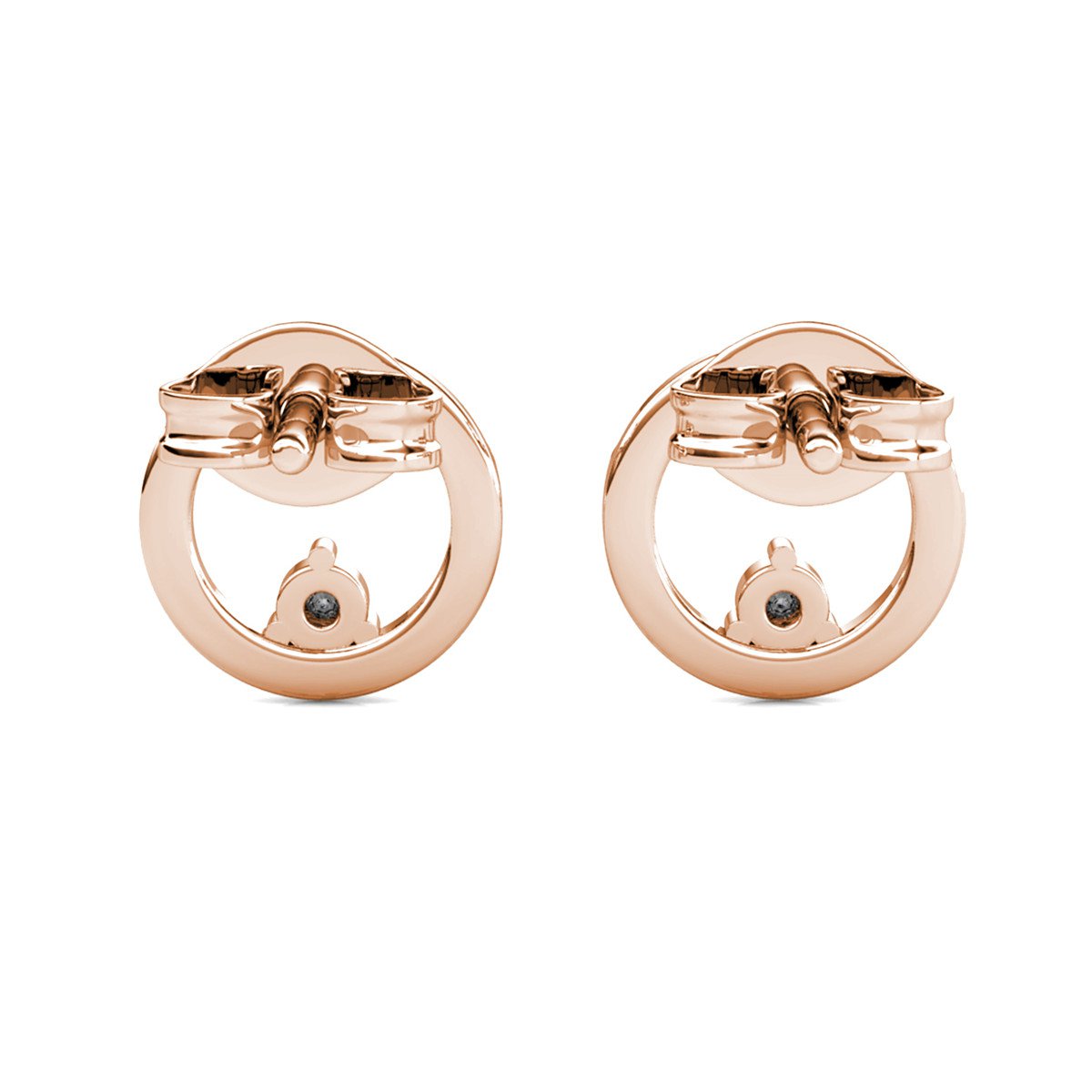 Clarine Ohrringe – Roségold und Kristall