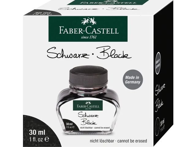 Fountain pen ink FC black bottle 30 ml erasable