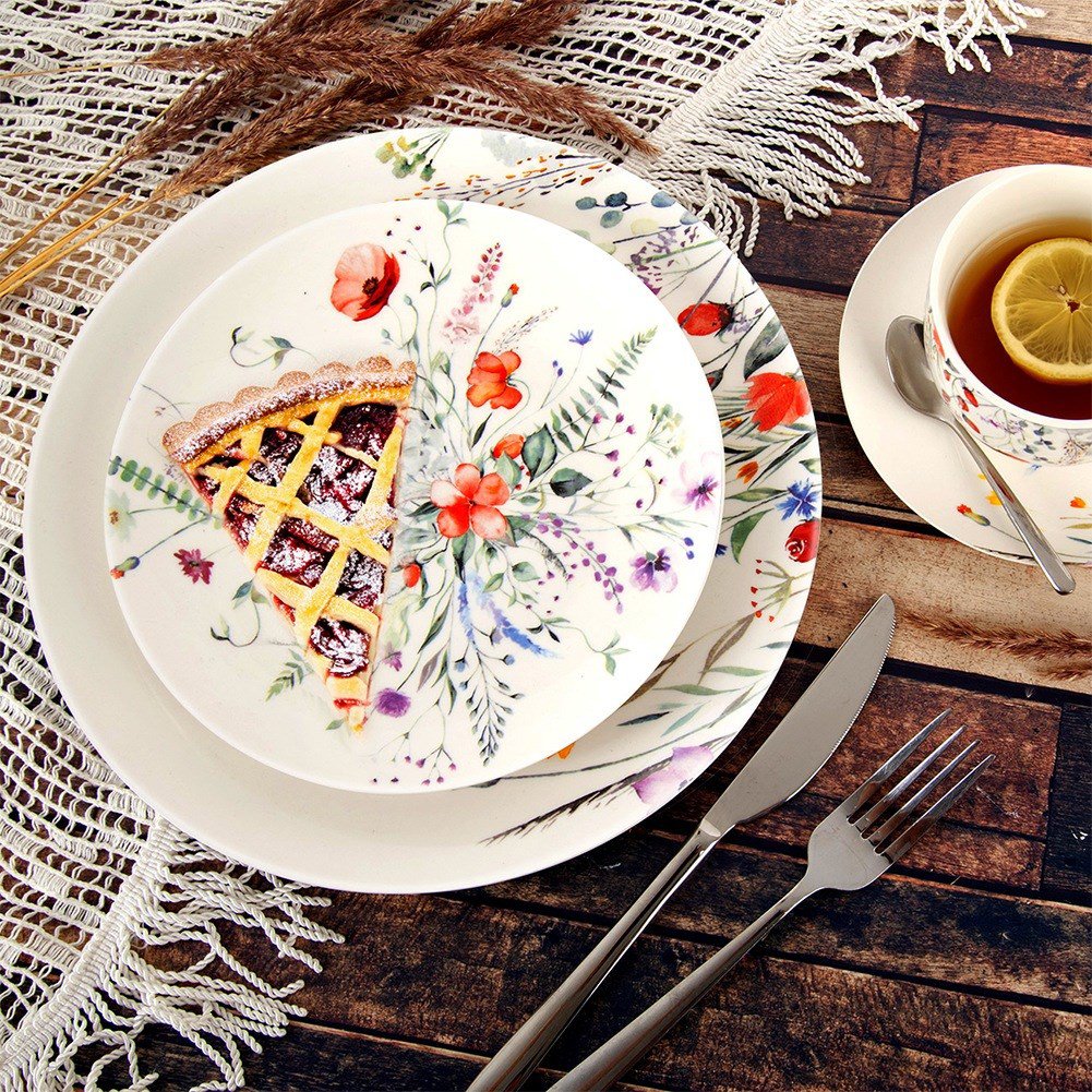 Dessertplaat porselein Poppy 20,5 cm