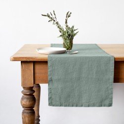 Green Milieu Linned Table Runner