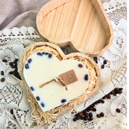 Confezione Regalo Cuore Grande Cuore Con Chicchi Di Caffè