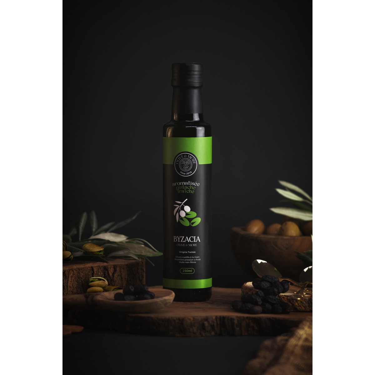 Olio d'oliva aromatizzato al pistacchio fresco