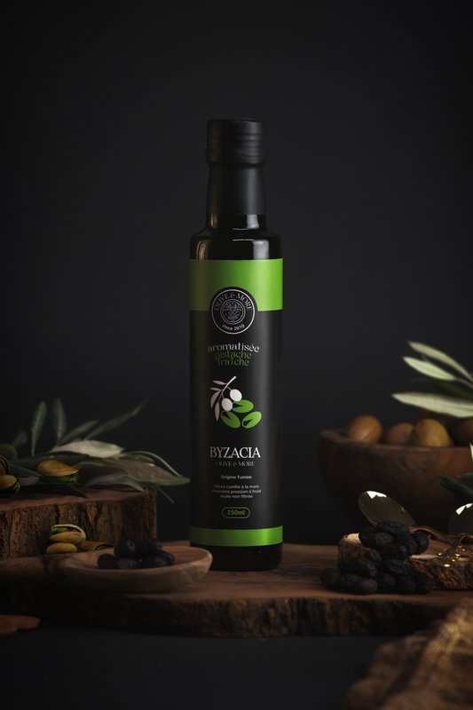 Olio d'oliva aromatizzato al pistacchio fresco