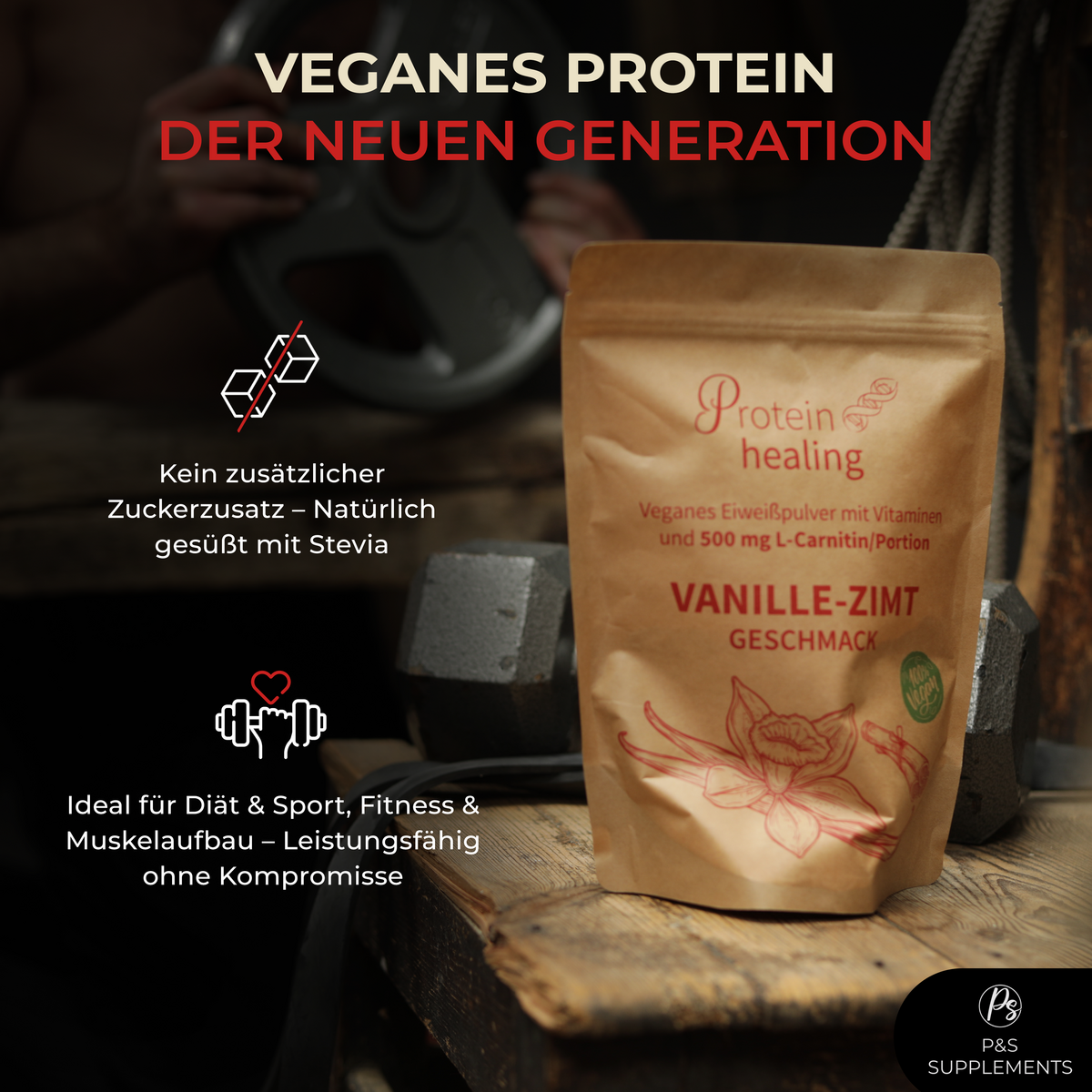 P&S SUPPLEMENTS veganes Pulver Vanille-Zimt 500g