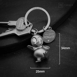 "You're my penguin" penguin keychain "Breezy" with engraving - cute penguin lucky charm as a gift for partners