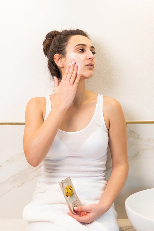 Mascarilla facial 10 ml, papaya-limón