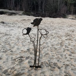 Poppy open up - Stalowy obiekt Corten