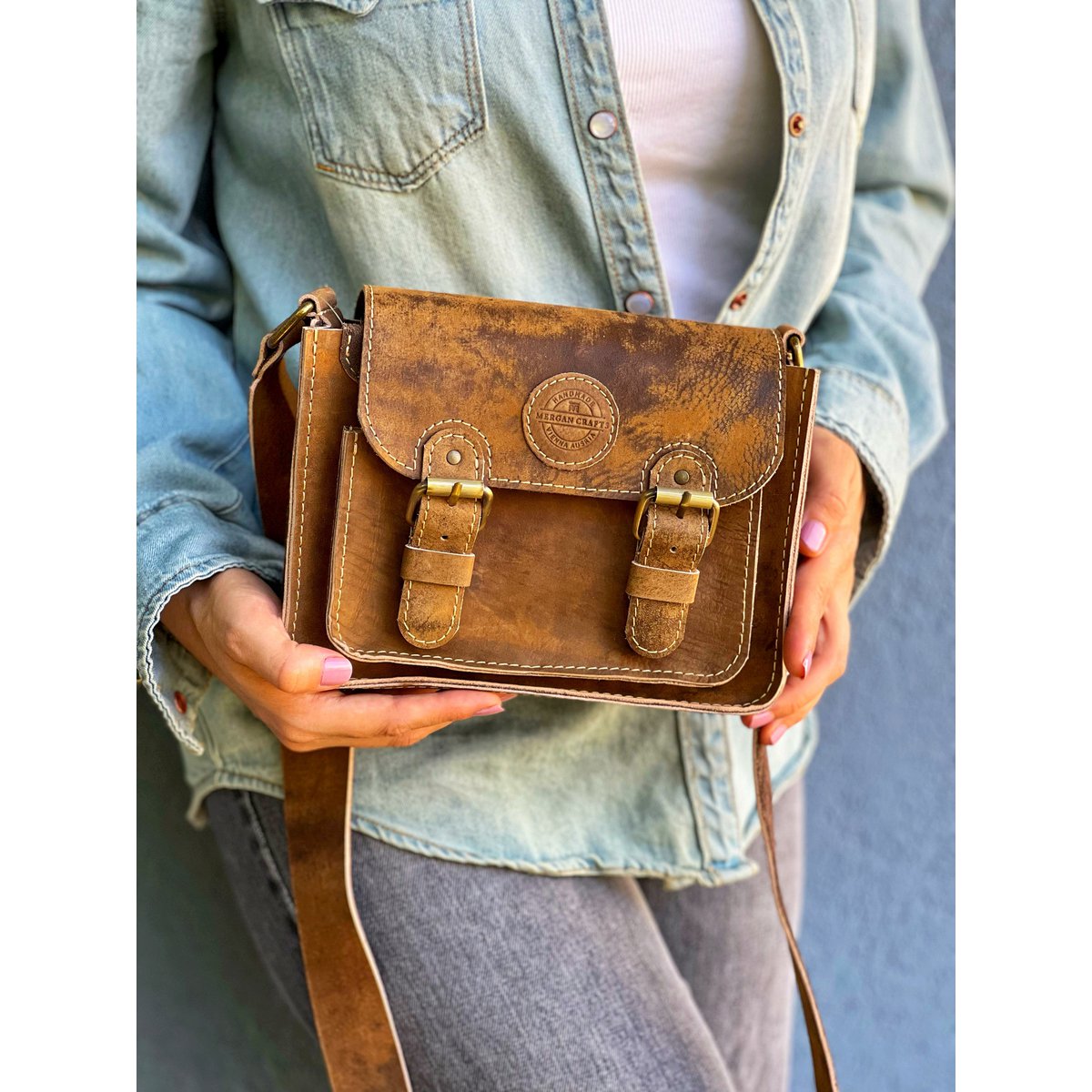 Handmade Genuine Leather Crossbody Bag