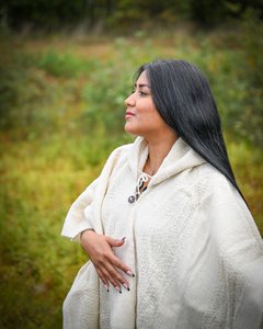 Poncho | Elena wit | Wollen poncho | Poncho met capuchon | Peruaanse poncho | Alpaca-poncho | Poncho voor dames | Herenponcho | Handgemaakt | EcuaFina (kopie)