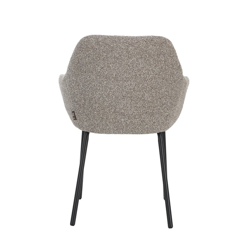 Krzesło jadalni z podłokietnikiem Lucy Taupe Fabric