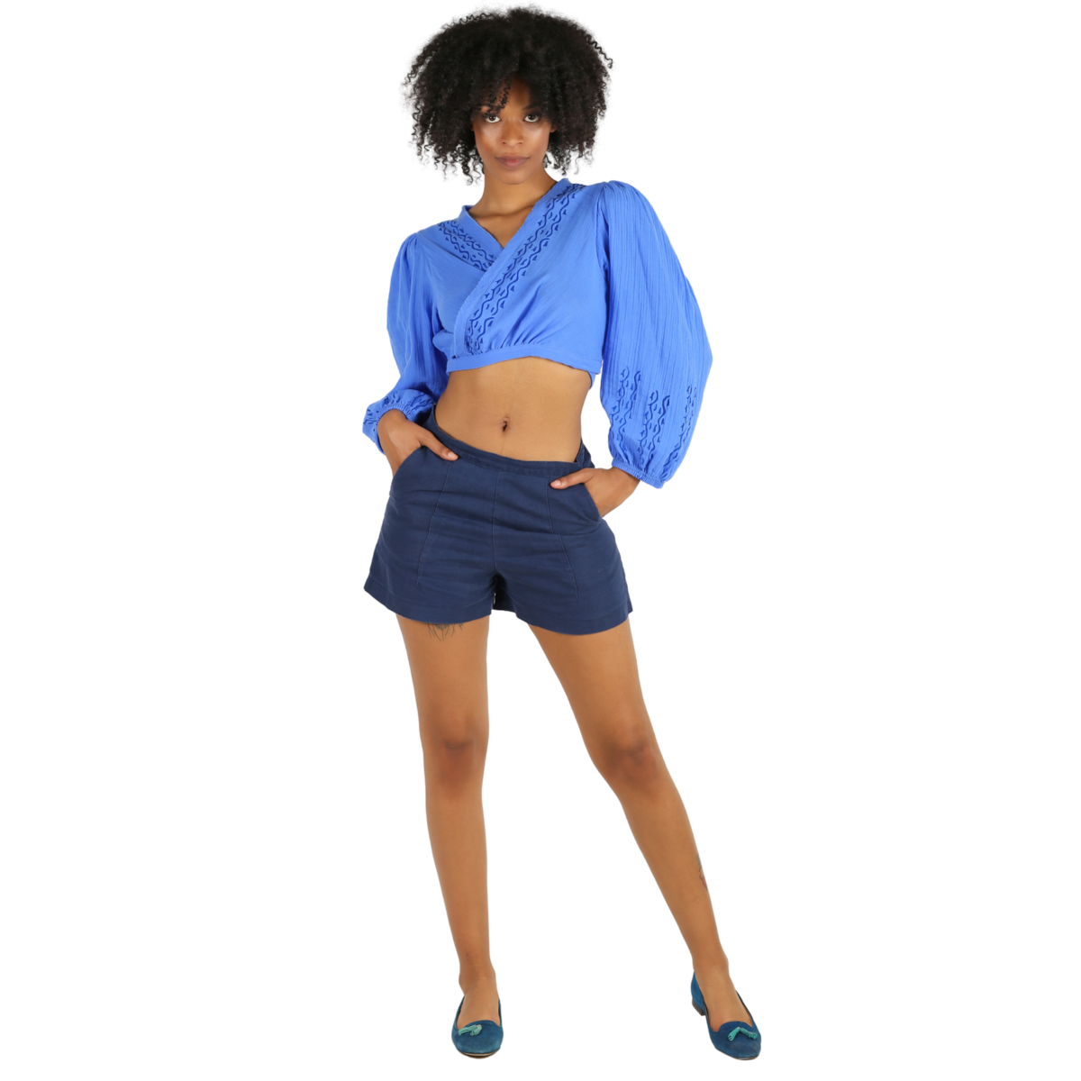 Crop Top - Muselina De Doble Gasa