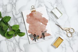 postcard - series 'Christmas' - 'how to get that tree home' - cargo bike