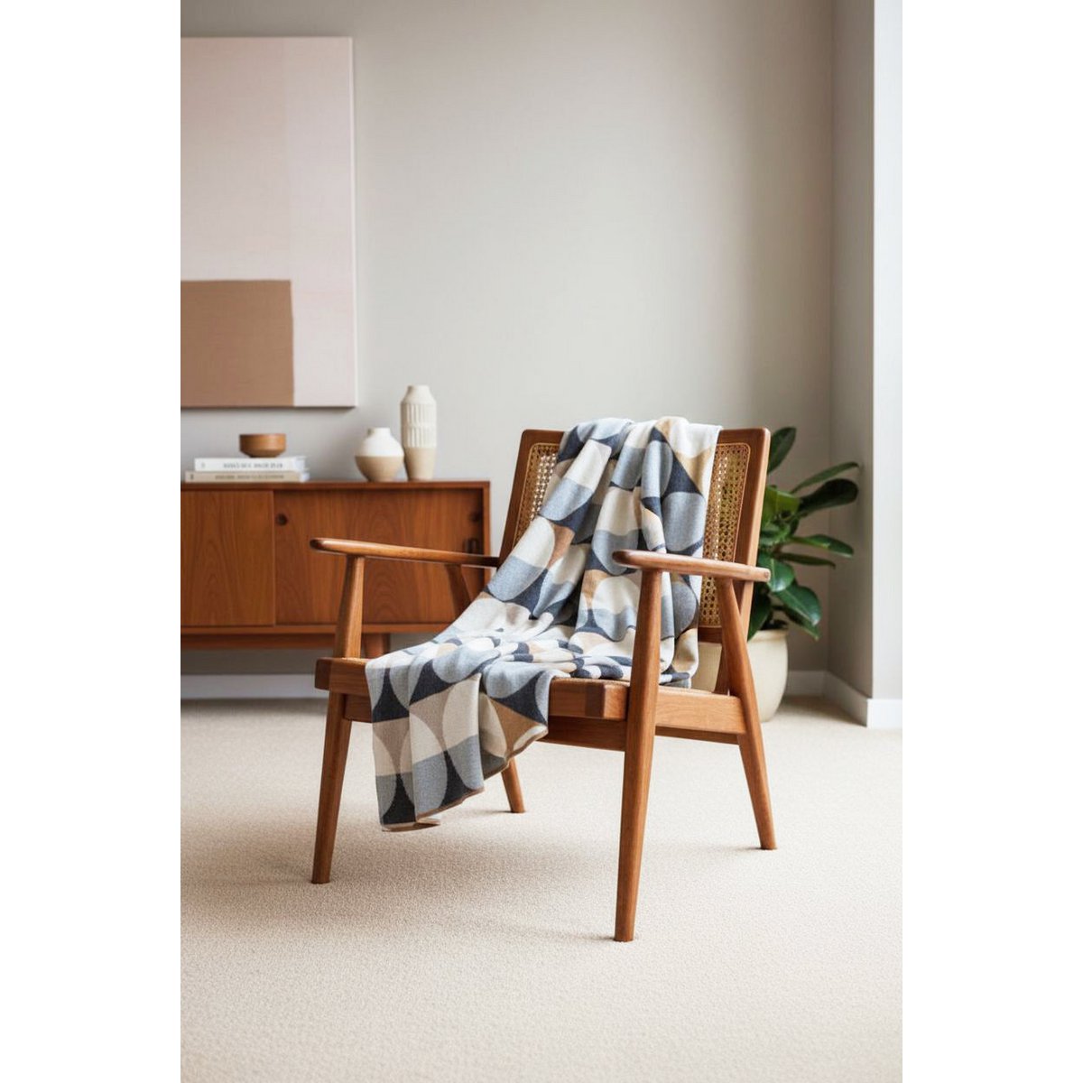 Olivia Nature jacquardsprei – zacht geborsteld katoen