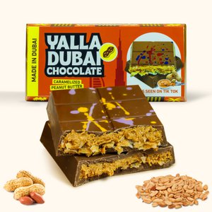 Gekarameliseerde Pindakaas Dubai Chocolade - 160 g