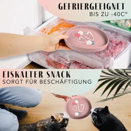 ne&no® Silikon Futterschale - Schnurrhaarfreundlich - extra flach - für Katzen
