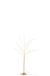 J-Line décoration Arbre Nu - métal - doré - moyen - lumières LED