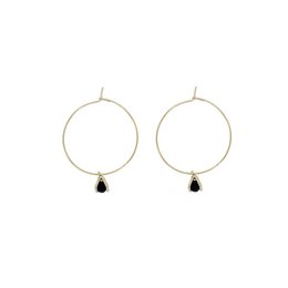 Gold Creolen - Tiny Triangle Charm