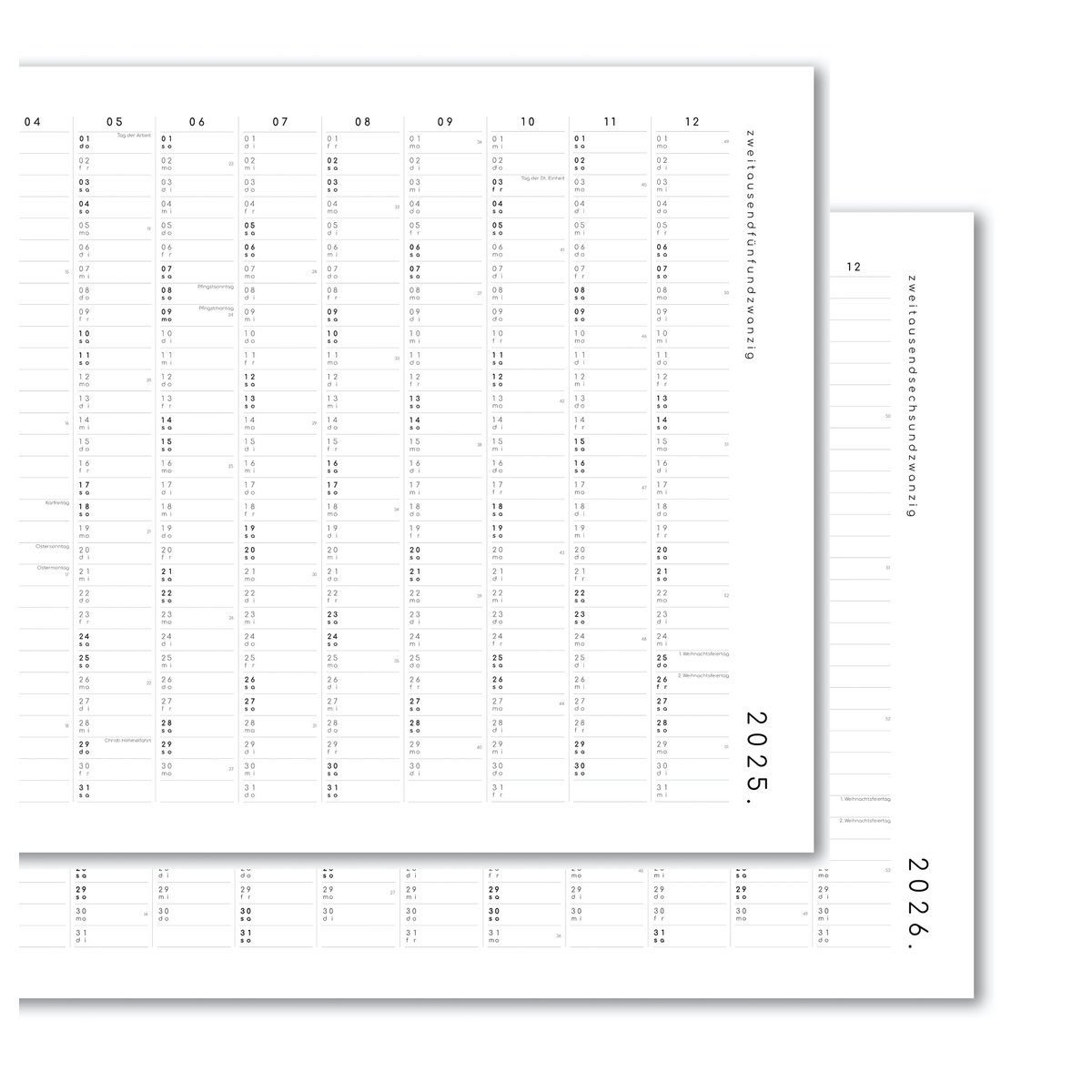 Kalender met zelfklevende stippen 2027 - A2/A1