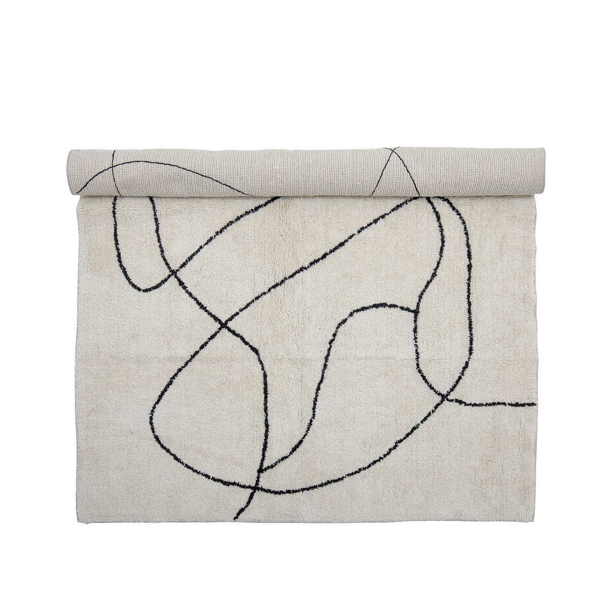 Viga Rug, White, Cotton