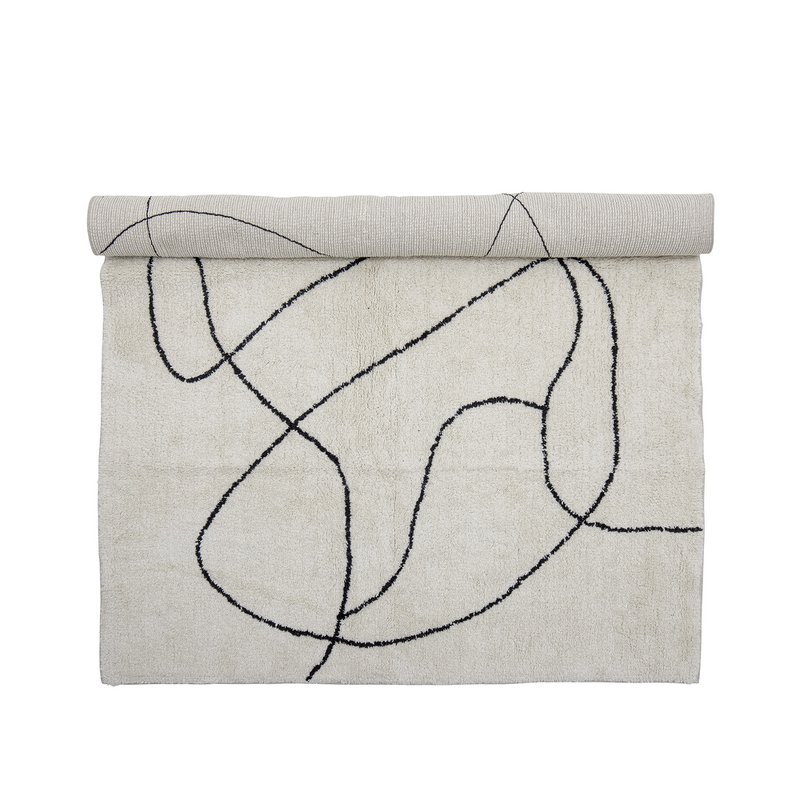 Viga Rug, White, Cotton