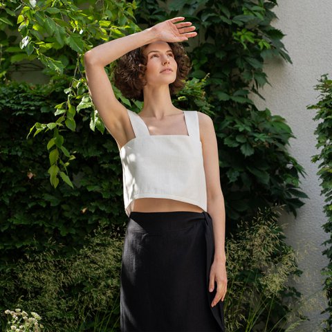 Latzhose Crop Top Amiri
