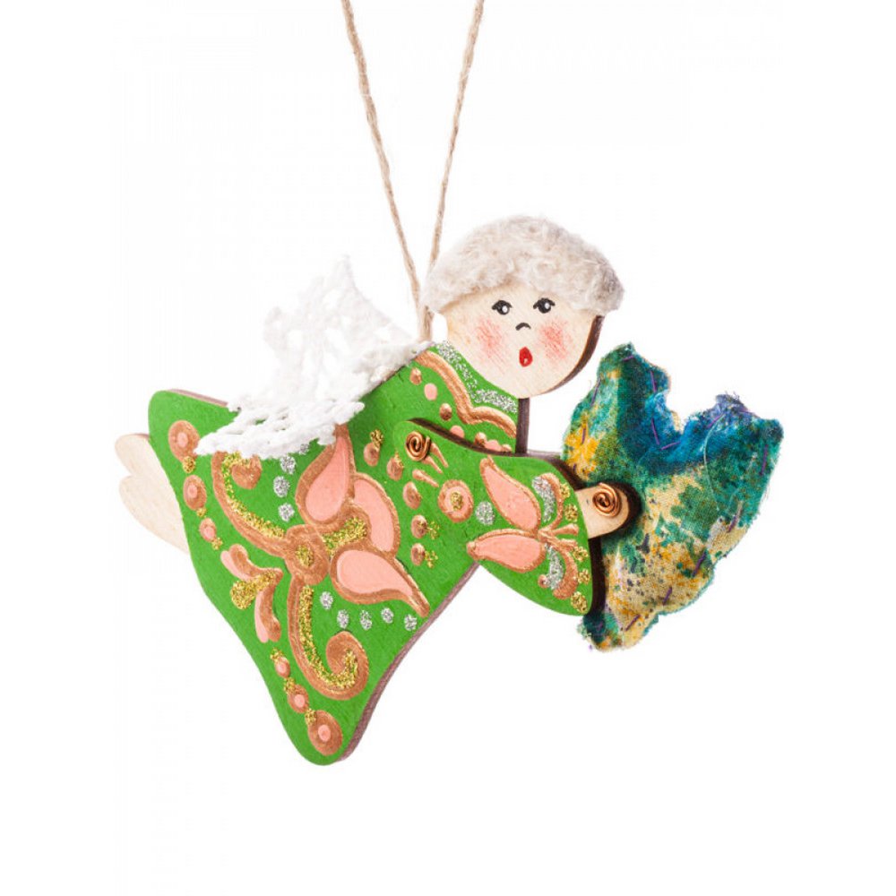 Petit ange au coeur qui apporte la santé (Vert foncé)
