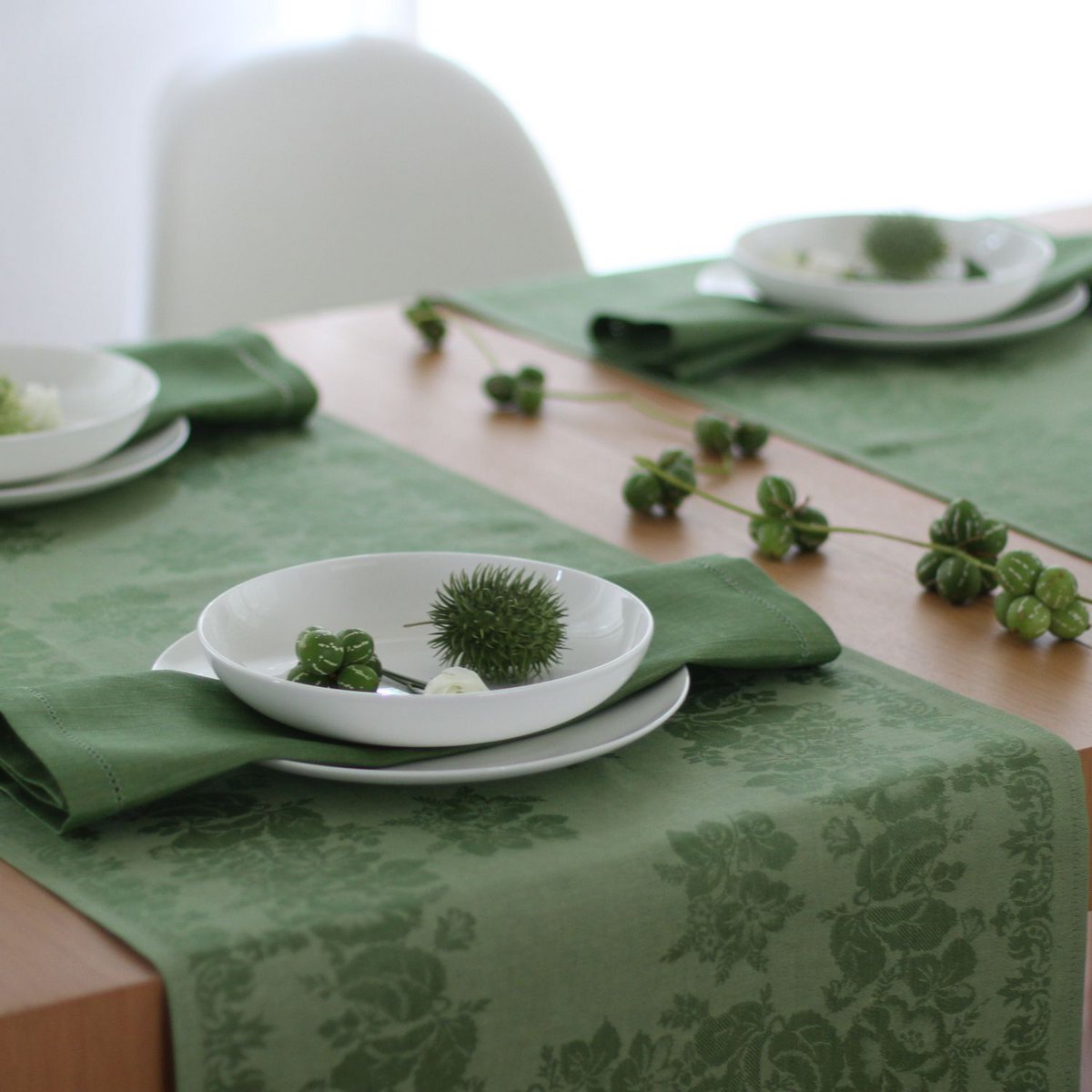 Runner da tavola in lino Tradition - verde