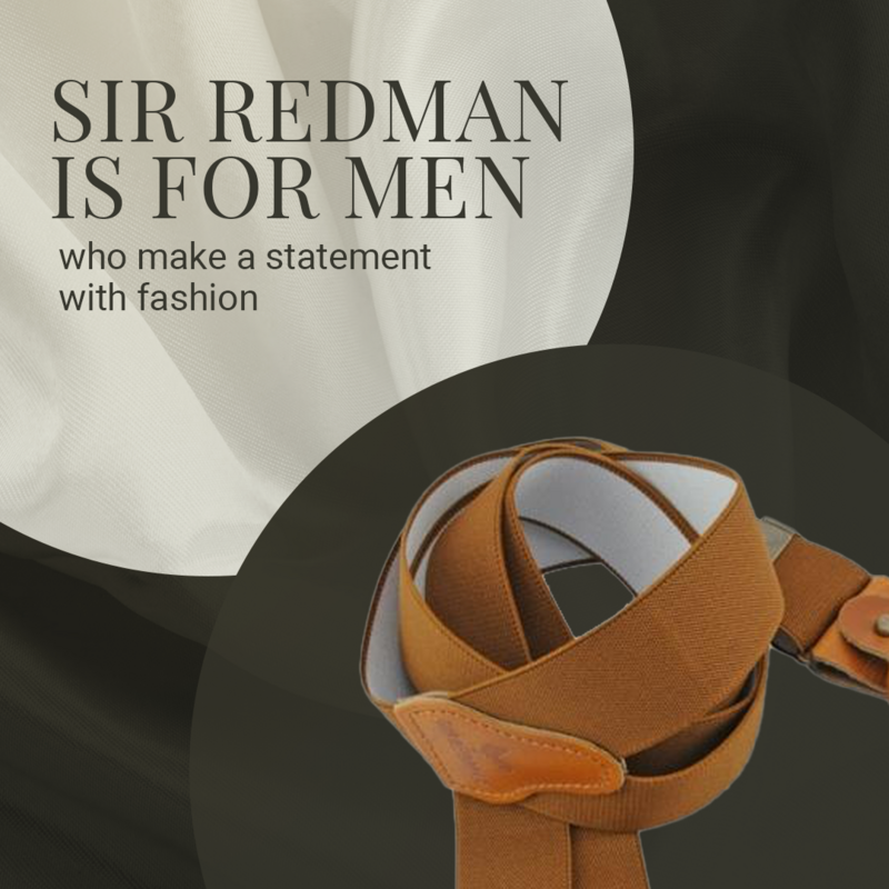 Sir Redman Hosenträger – Y-Modell – Cognac