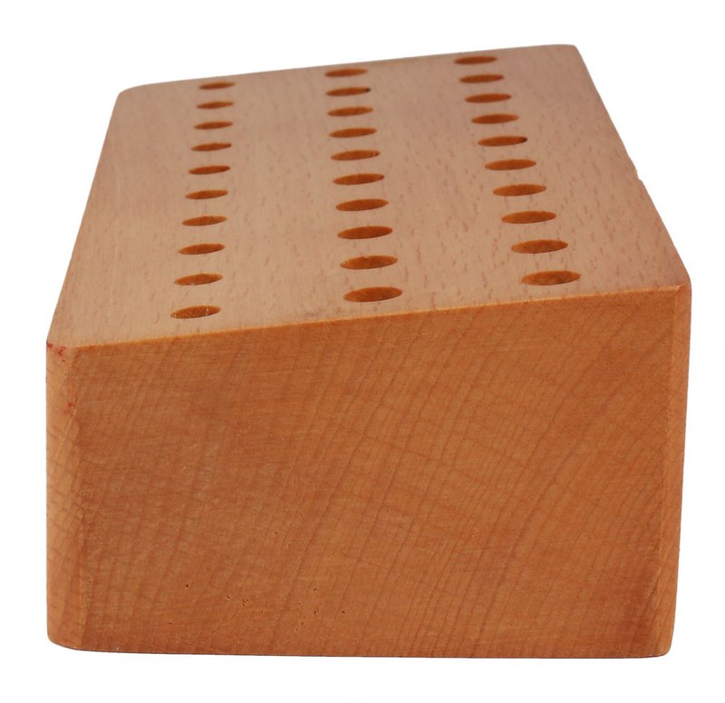 Schraubendreherhalter aus Holz, 6,5 x 15 x 4 cm, 30 Löchern