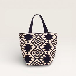 Geometrisk rund tote taske l | Flåde