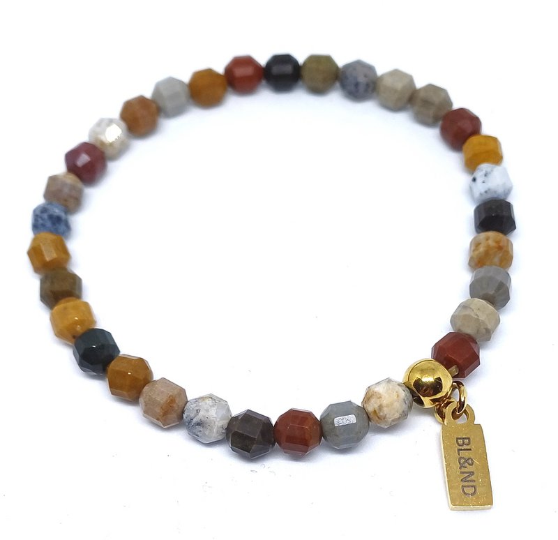 Tratto a botte bicono in pietra preziosa Ocean Jasper