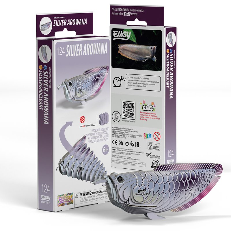 EUGY 3D Puslespil - Sølv Arowana