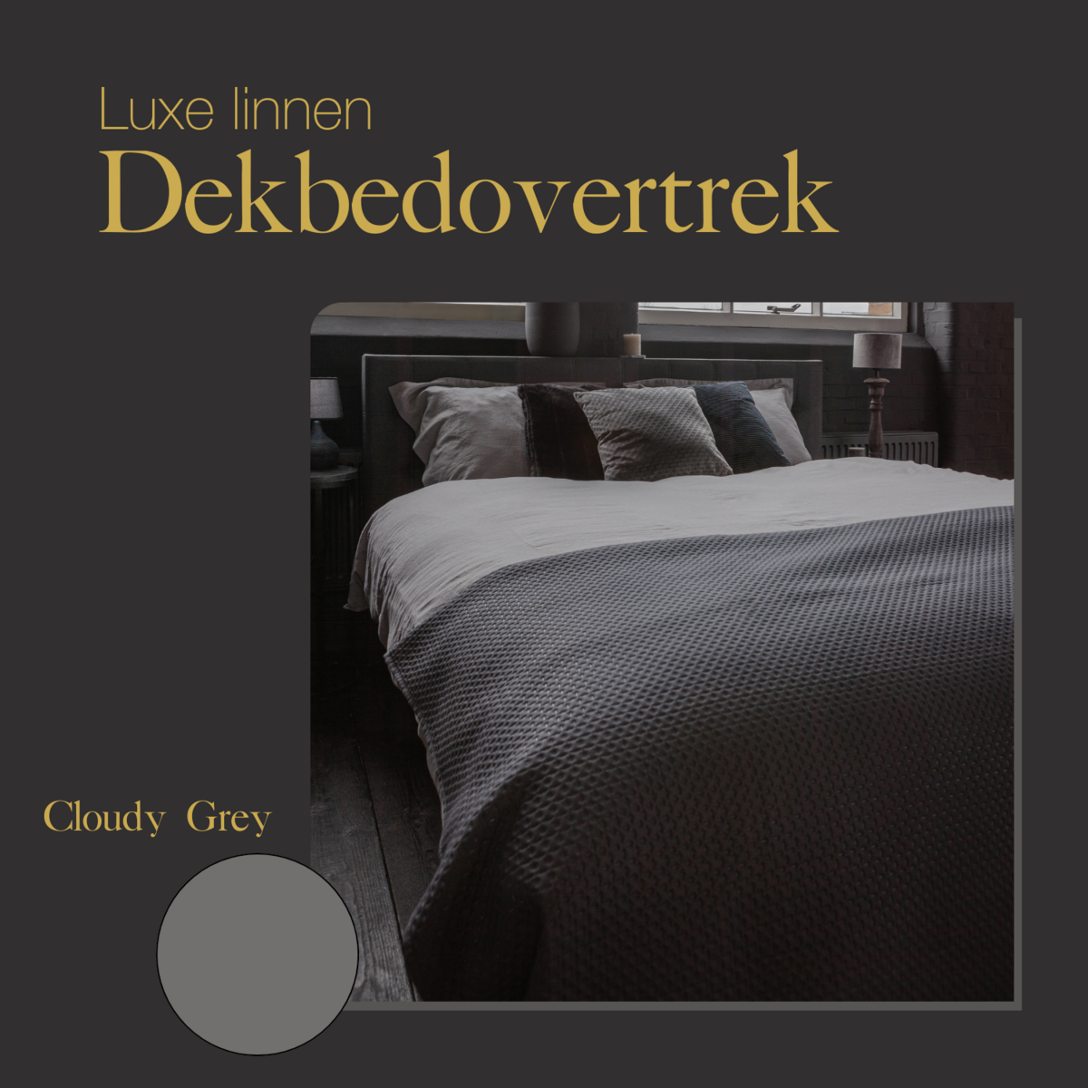 Linen Duvet Cover Set Cloudy Gray