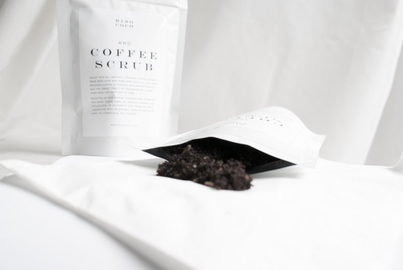 Kokos mandarin kaffe scrub - 250g