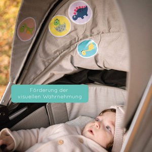 Dino Babys. Aufkleber aus hochwertiger Acetatseide. Für Babys
