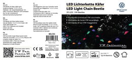 Volkswagen VW Beetle Guirlande Lumineuse 3D 3m, 20 x LED - Multicolore