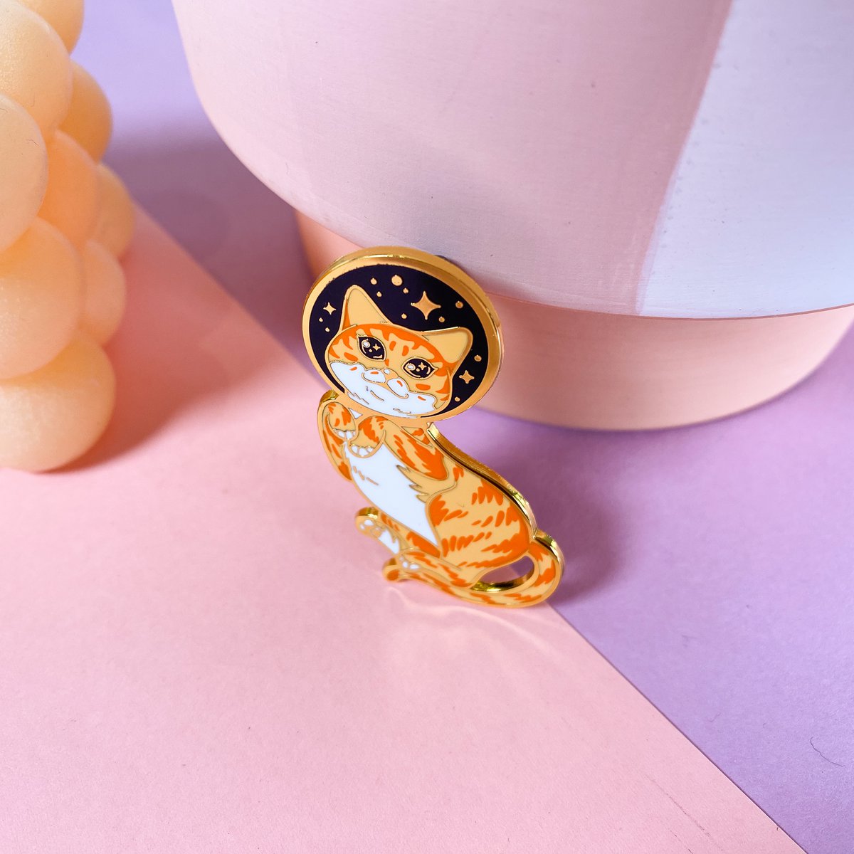 Catstronaut | Gold plated | Hard Enamel Pin | Pin Brooche