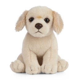  Soft, plush golden retriever puppy stuffed animal in a sitting pose.
