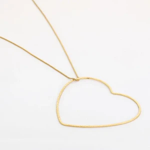80 CM lange ketting met XL hart JE18096 - GOLD