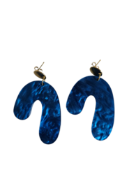 Orecchini fiocco blu royal