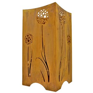 Fire basket with dandelions | Fire pit made of metal patina for the garden and terrace